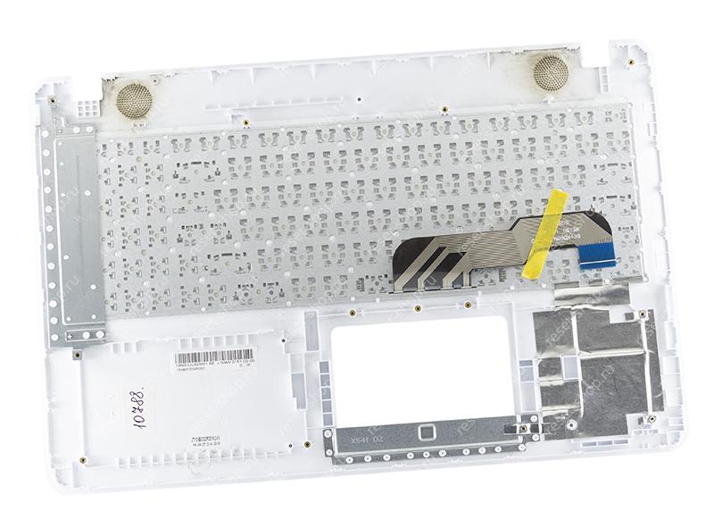 Клавиатура для ноутбука ASUS X541NA топкейс белый, клавиши белые / уценка