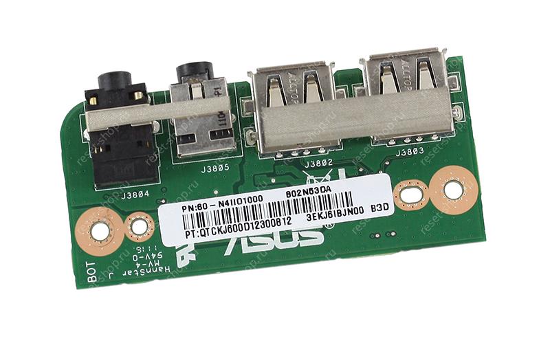 Плата интерфейсная для ноутбука ASUS N53DA (Audio, USB2.0)