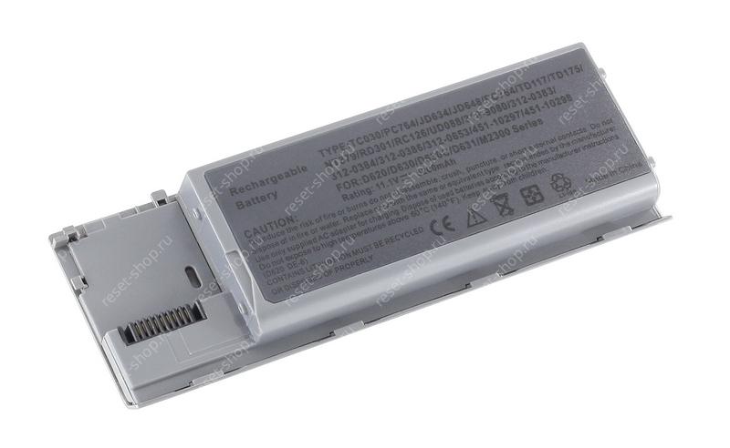 АКБ для ноутбука Dell (PC764) / 11.1V, 5200 mAh / Latitude D620, D630, D631 серая