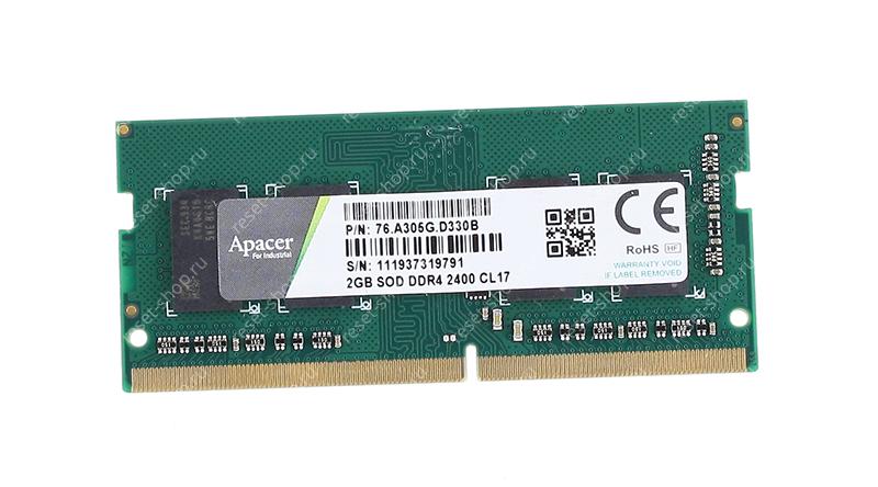 Память SODIMM DDR4 2Гб 2400MHz Apacer 76.A305G.D330B