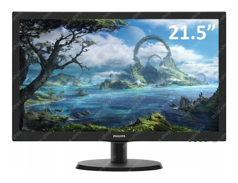 Монитор Б/У 21.5" PHILIPS 223V5L 1920x1080@60 Гц TN 5 мс 10M:1, 250 Кд/м2, VGA черный ДЕФЕКТ