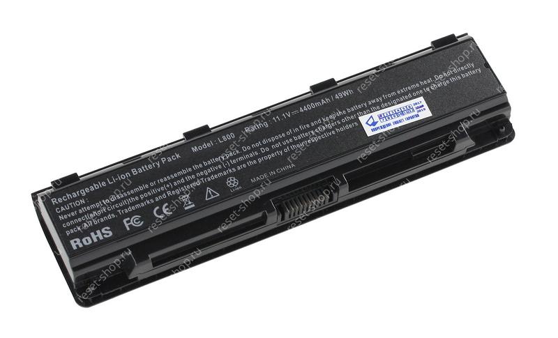 АКБ для ноутбука Toshiba (PA5024U-1BRS) / 10.8V, 4400mAh / Satellite C850, C870, L830 черная