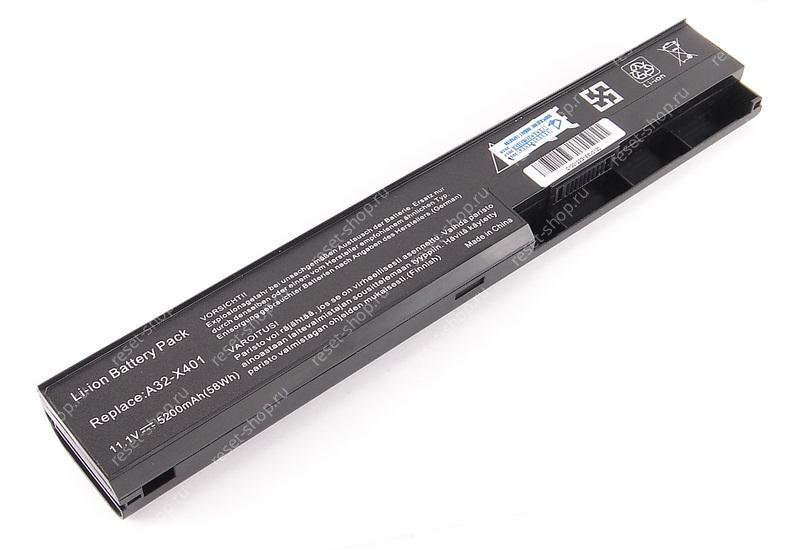 АКБ для ноутбука ASUS (A32-X401) / 10.8V, 5200mAh / X401, X501 черная