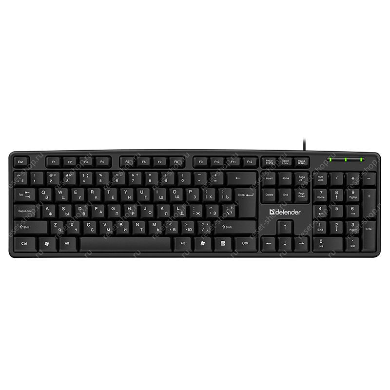 Клавиатура Defender Element HB-520 черная USB