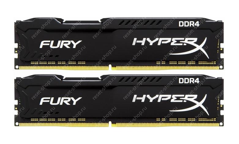 Память DDR4 32Гб 2400MHz Kingston HyperX (комплект 2 планки) / HX424C15FBK2/32