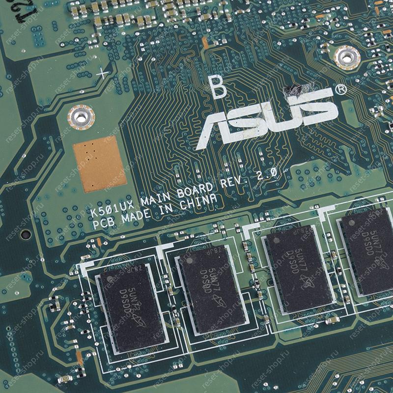 Мат.плата ASUS K501UX rev. 2.0 неисправная на запчасти ДОНОР