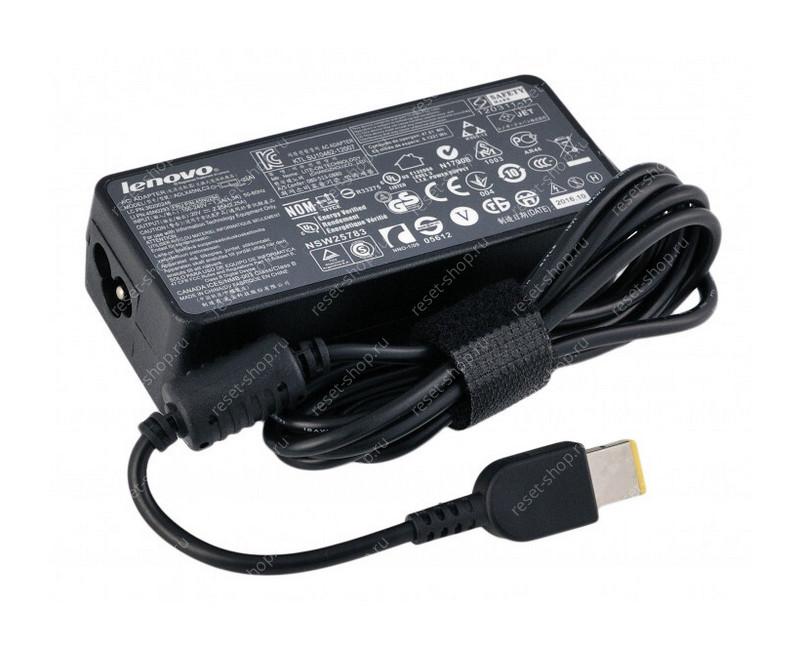 Блок питания для ноутбука Lenovo 20V/2.25A (прямоугольный штекер с иглой) оригинальный