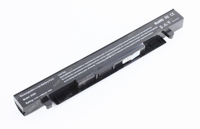 АКБ для ноутбука ASUS (A41-X550A) / 15V, 2600mAh / X450, X450V, X450VB черная