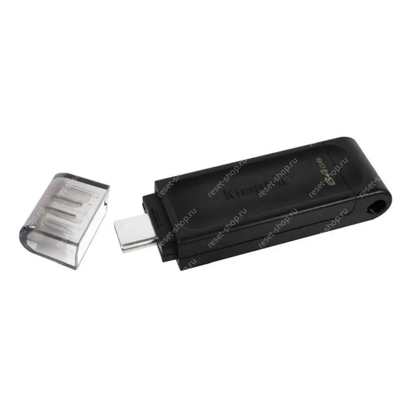 Флеш-накопитель (USB 3.2 Type C, 64Гб) Kingston DataTraveler 70 / DT70/64GB