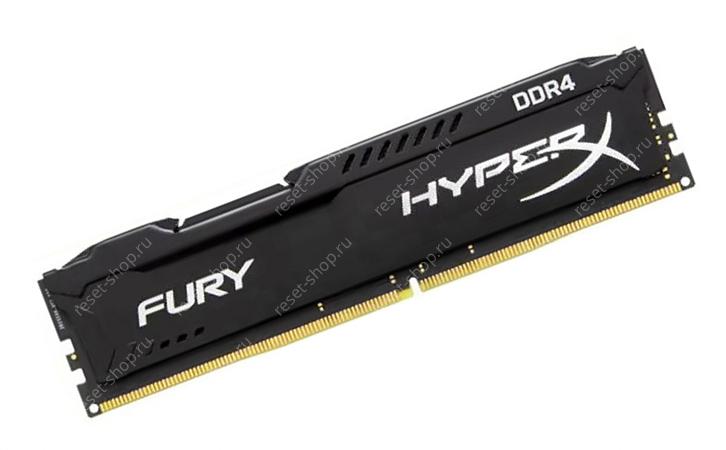 Память Б/У DDR4 8Гб 2666МГц Kingston HyperX FURY Black (одна планка из комплекта) / HX426C16FB3K2/16