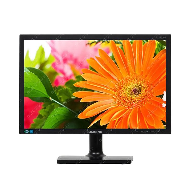 Монитор Б/У 19" Samsung S19C200BW 16:10, 1440x900@75Гц, TN, 250кд/м2, 5мс,DVI, VGA черный