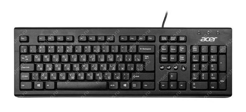 Клавиатура Acer DKUSB1P054 проводная USB черная