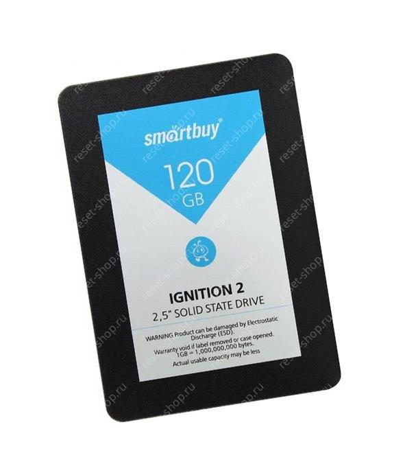 SSD накопитель Б/У 120Гб (2.5", SATA3) Smartbuy Ignition 2 SB120GB-IGNT-25SAT3 (чипы MLC)