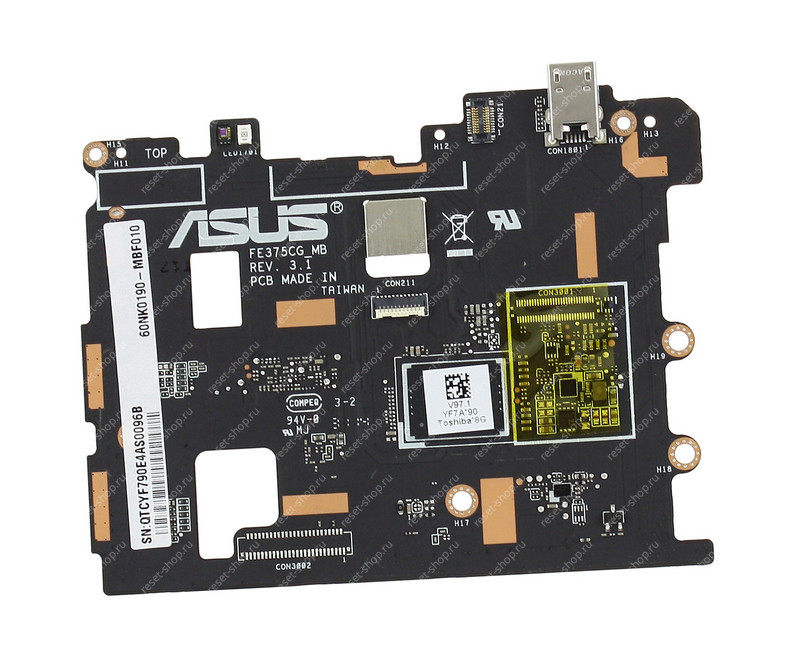 Материнская плата планшета ASUS Fonepad 7 FE375CXG ORIGINAL (1Гб, QC1.3, 8Гб) / 90NK0190-R00050