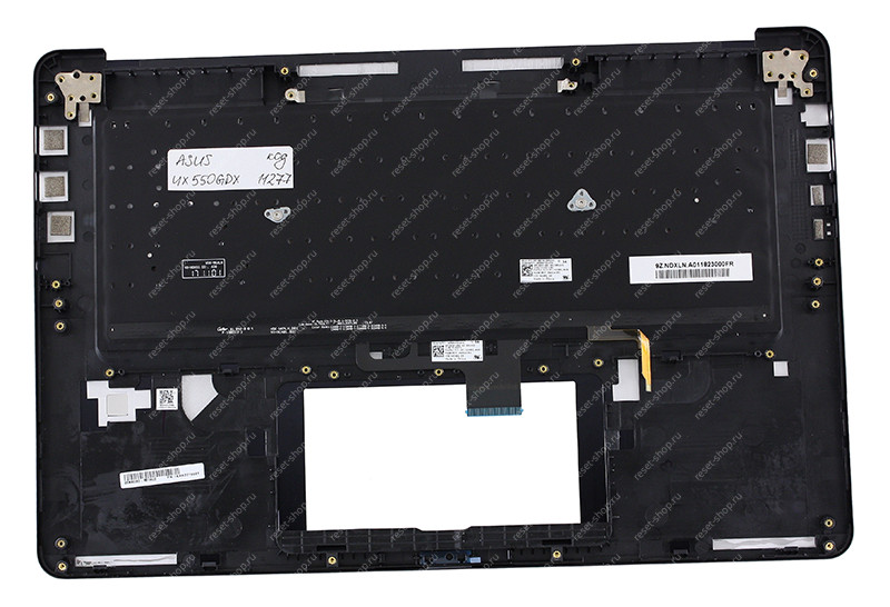 Клавиатура для ноутбука ASUS UX550GDX топкейс темно-синий, клавиши синие с подсветкой Клавиатура для ноутбука ASUS UX550GDX топкейс темно-синий, клавиши синие с подсветкой