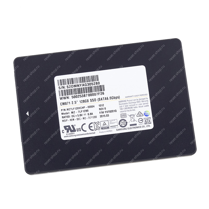 SSD накопитель 128Гб (2.5", SATA3) Samsung MZ7LF128HCHP (чипы 3D TLC) OEM SSD накопитель 128Гб (2.5", SATA3) Samsung MZ7LF128HCHP (чипы 3D TLC) OEM