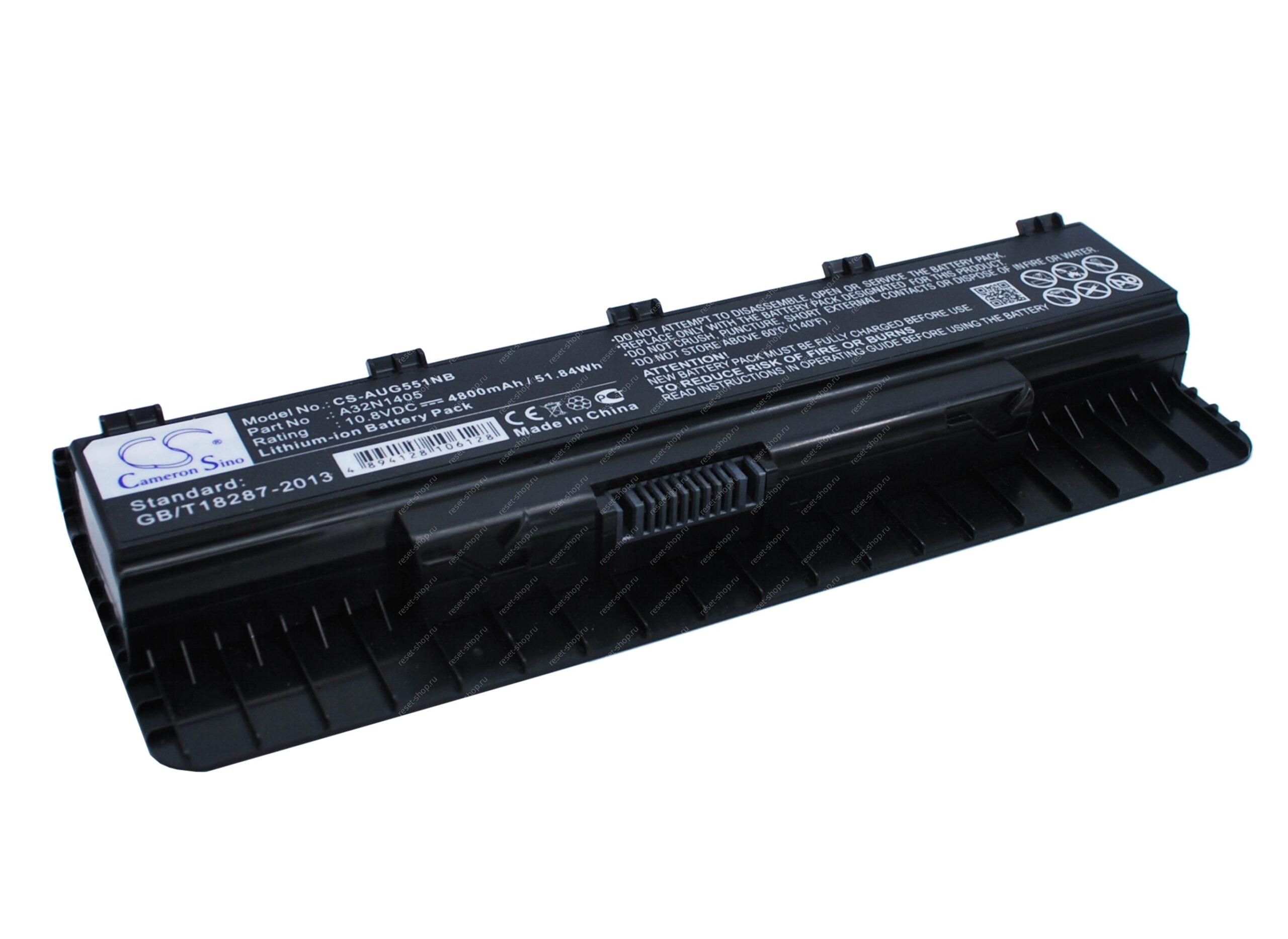 АКБ для ноутбука ASUS (A32N1405) ORIGINAL / 10.8V, 4400mAh / G551, G771 черная АКБ для ноутбука ASUS (A32N1405) ORIGINAL / 10.8V, 4400mAh / G551, G771 черная