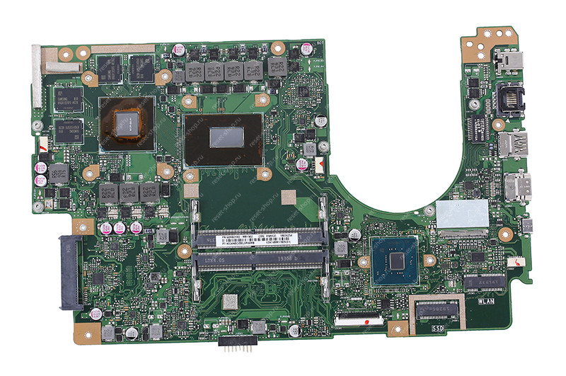 Материнская плата ноутбука ASUS X580GD (процессор i7-8750H, GTX1050 2Гб) / УЦЕНКА