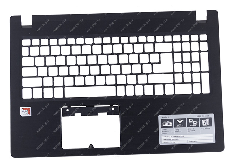 Корпус Б/У Acer Aspire A315-21 часть C (топкейс) черный