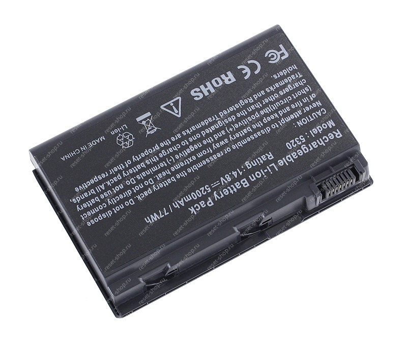 АКБ для ноутбука Acer (GRAPE32) / 14.8V, 5200mAh / Extensa 5000, 5210, 5220 черная АКБ для ноутбука Acer (GRAPE32) / 14.8V, 5200mAh / Extensa 5000, 5210, 5220 черная