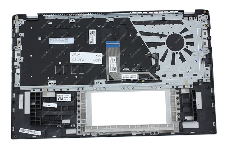 Клавиатура для ноутбука ASUS X532FA топкейс серебристый, клавиши серебристые с подсветкой Клавиатура для ноутбука ASUS X532FA топкейс серебристый, клавиши серебристые с подсветкой