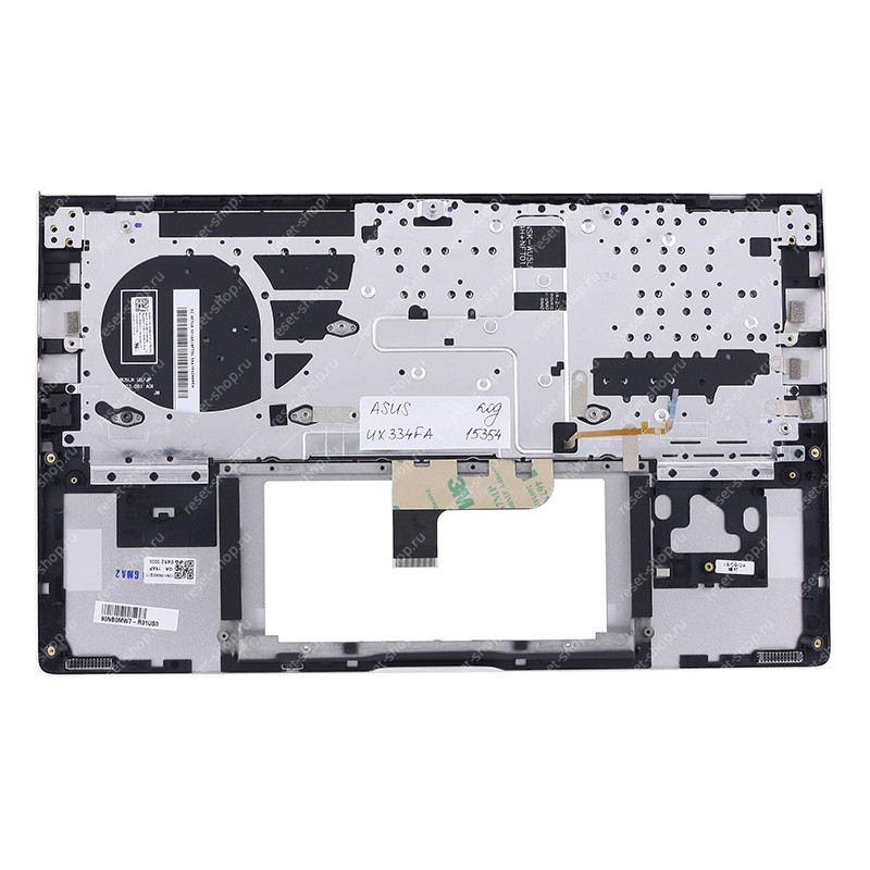 Клавиатура для ноутбука ASUS UX334FA топкейс серебристый клавиши серебристые / 90NB0MW7-R31US0