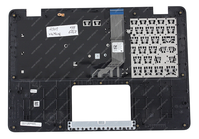 Клавиатура для ноутбука ASUS X405UQ топкейс серебристый, клавиши черные