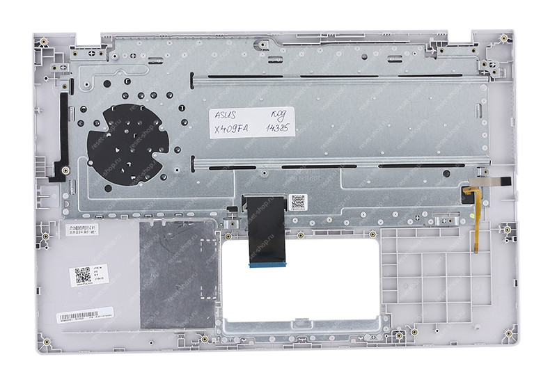 Клавиатура для ноутбука ASUS X409FA топкейс серебристый, клавиши серебристые с подсветкой