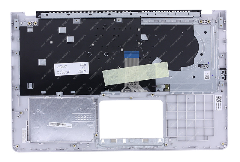 Клавиатура для ноутбука ASUS X530UF топкейс темно-серый, клавиши серебристые с подсветкой Клавиатура для ноутбука ASUS X530UF топкейс темно-серый, клавиши серебристые с подсветкой