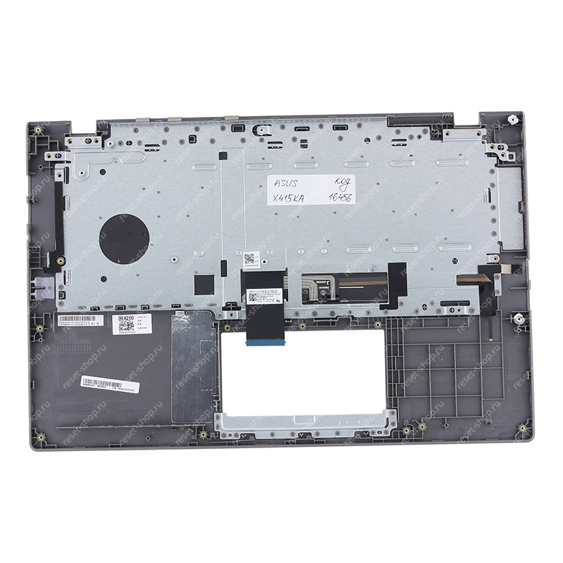 Клавиатура для ноутбука ASUS X415KA топкейс тёмно-серый, клавиши чёрные с подсветкой Клавиатура для ноутбука ASUS X415KA топкейс тёмно-серый, клавиши чёрные с подсветкой
