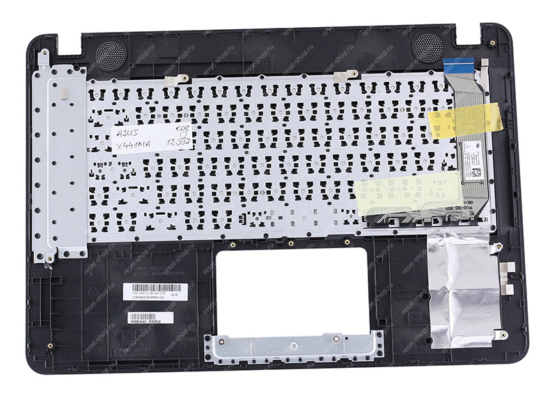 Клавиатура для ноутбука ASUS X441MA топкейс серо-синий, клавиши черные