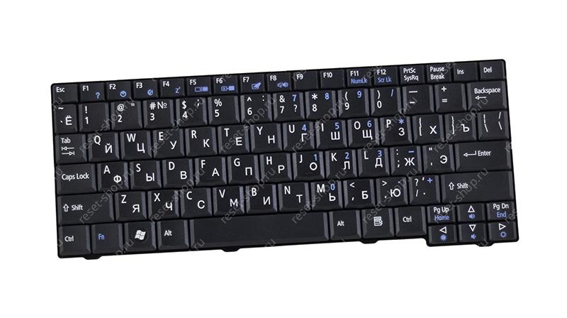 Клавиатура для ноутбука Acer Aspire One A110 черная Клавиатура для ноутбука Acer Aspire One A110 черная