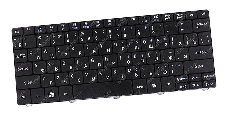 Клавиатура для ноутбука Acer Aspire One 532H черная Клавиатура для ноутбука Acer Aspire One 532H черная