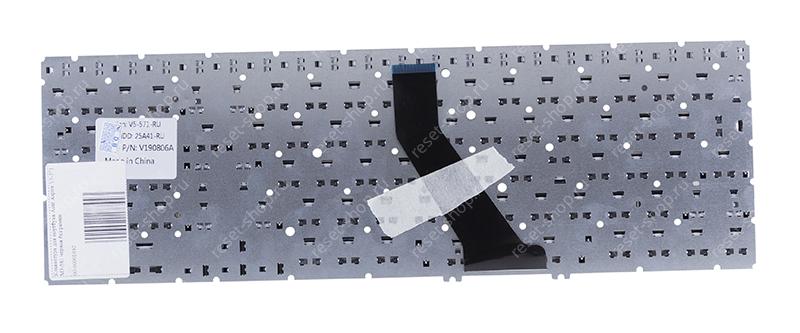 Клавиатура для ноутбука Acer Aspire V5-571 черная без рамки Клавиатура для ноутбука Acer Aspire V5-571 черная без рамки