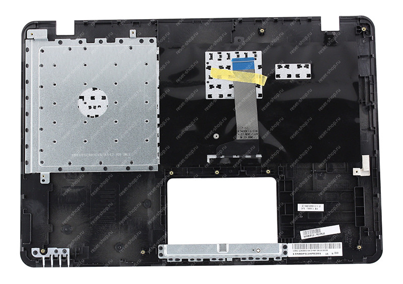 Клавиатура для ноутбука ASUS X442UA топкейс серо-синий, клавиши черные