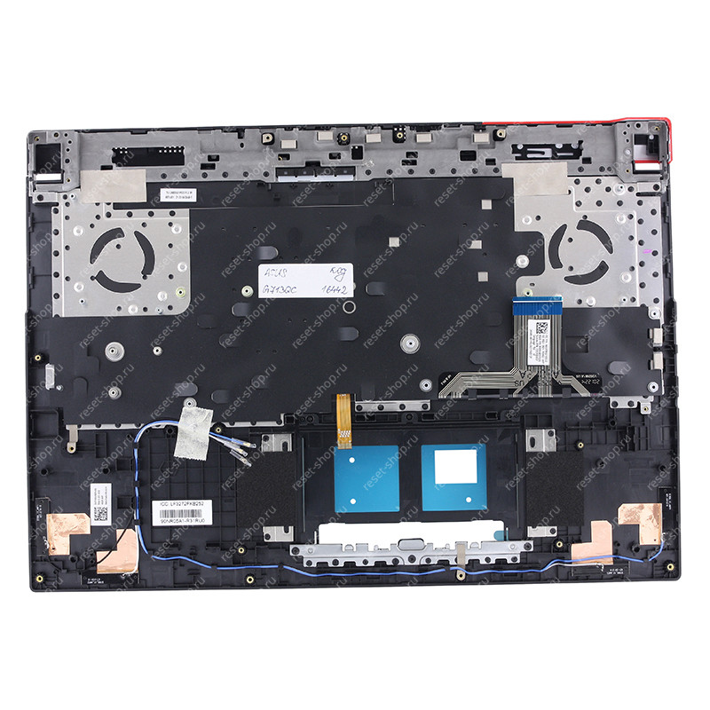 Клавиатура для ноутбука ASUS G713QC топкейс чёрный, клавиши чёрные с подсветкой 16 pin