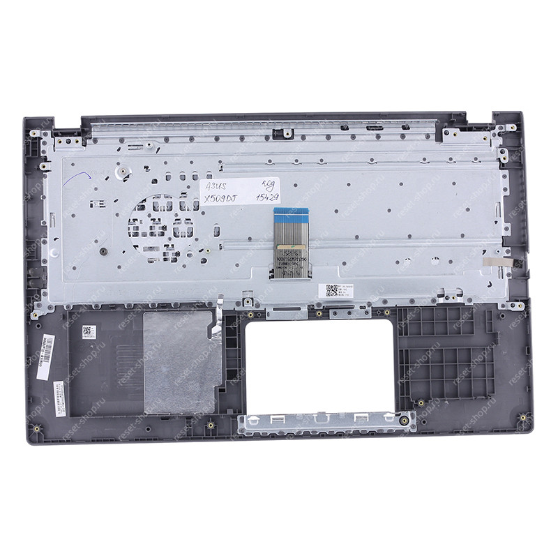 Клавиатура для ноутбука ASUS X509DJ топкейс тёмно-серый, клавиши серые