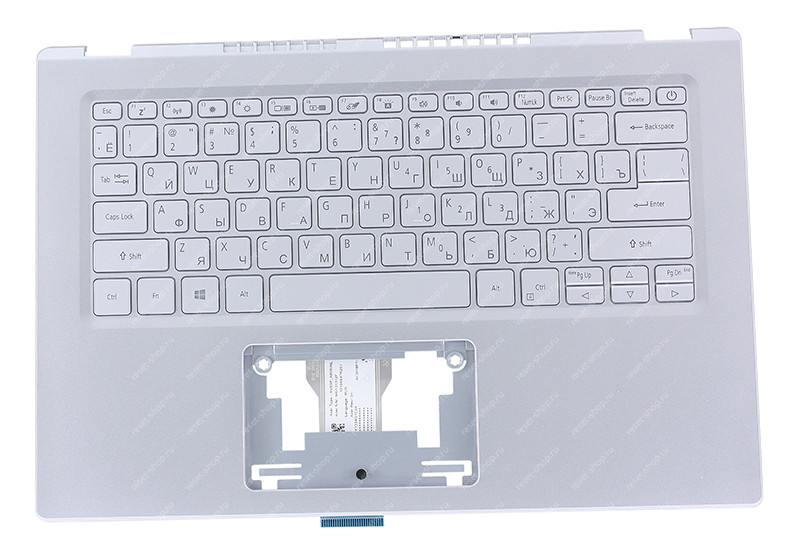 Клавиатура для ноутбука Acer Aspire 5 A514-54G топкейс серый, клавиши серые с подсветкой Клавиатура для ноутбука Acer Aspire 5 A514-54G топкейс серый, клавиши серые с подсветкой