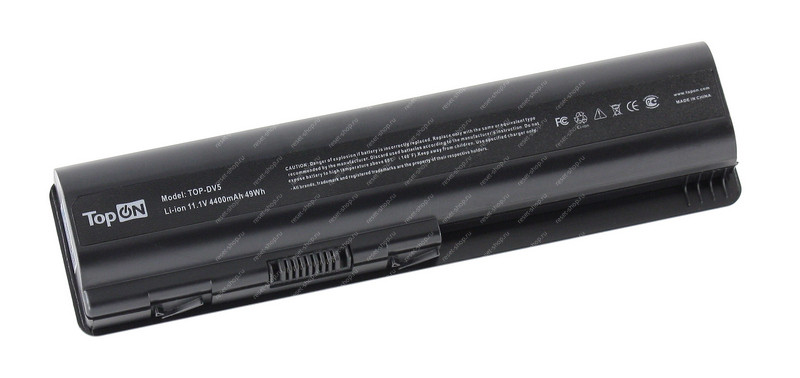 АКБ для ноутбука HP (HSTNN-CB72) TopON / 11.1V, 4400mAh / Compaq Presario CQ40, CQ50, CQ60 черная АКБ для ноутбука HP (HSTNN-CB72) TopON / 11.1V, 4400mAh / Compaq Presario CQ40, CQ50, CQ60 черная
