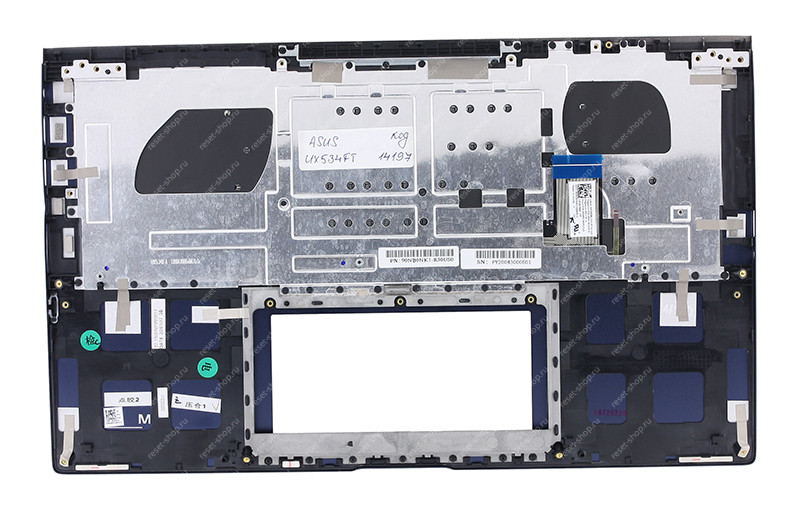 Клавиатура для ноутбука ASUS UX534FT топкейс синий, клавиши синие с подсветкой АНГЛИЙСКАЯ Клавиатура для ноутбука ASUS UX534FT топкейс синий, клавиши синие с подсветкой АНГЛИЙСКАЯ