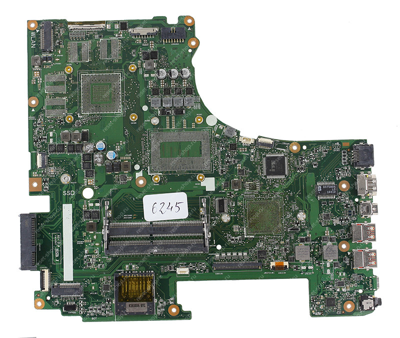 Мат.плата ASUS GL753VD rev. 2.0 неисправная на запчасти ДОНОР без лотка батарейки BIOS Мат.плата ASUS GL753VD rev. 2.0 неисправная на запчасти ДОНОР без лотка батарейки BIOS