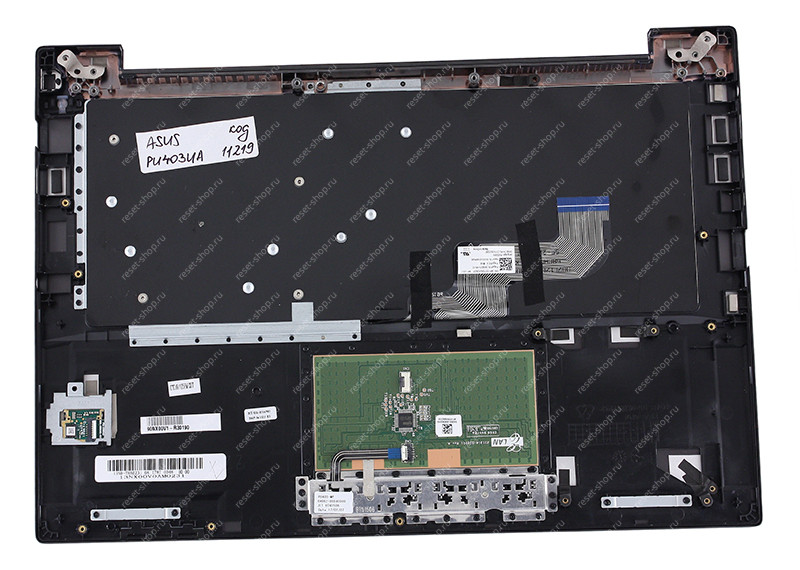 Клавиатура для ноутбука ASUS PU403UA топкейс темно-серый, клавиши черные