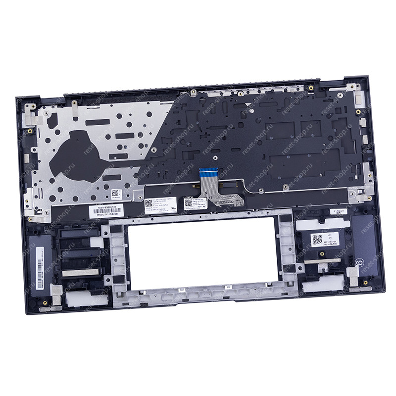 Клавиатура для ноутбука ASUS UX435EG топкейс черный, клавиши черные с подсветкой