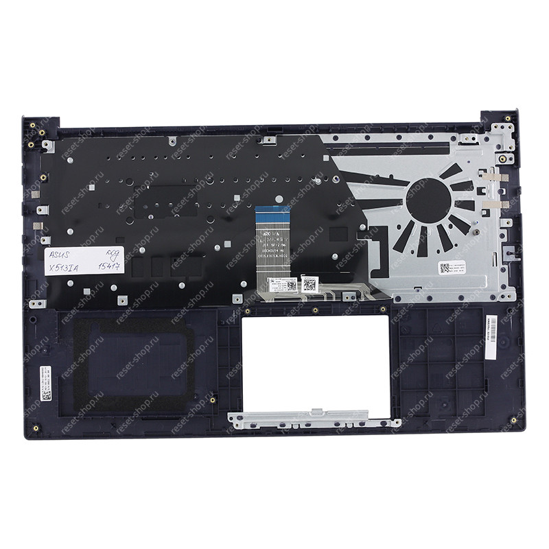 Клавиатура для ноутбука ASUS X513IA топкейс темно-синий, клавиши черные