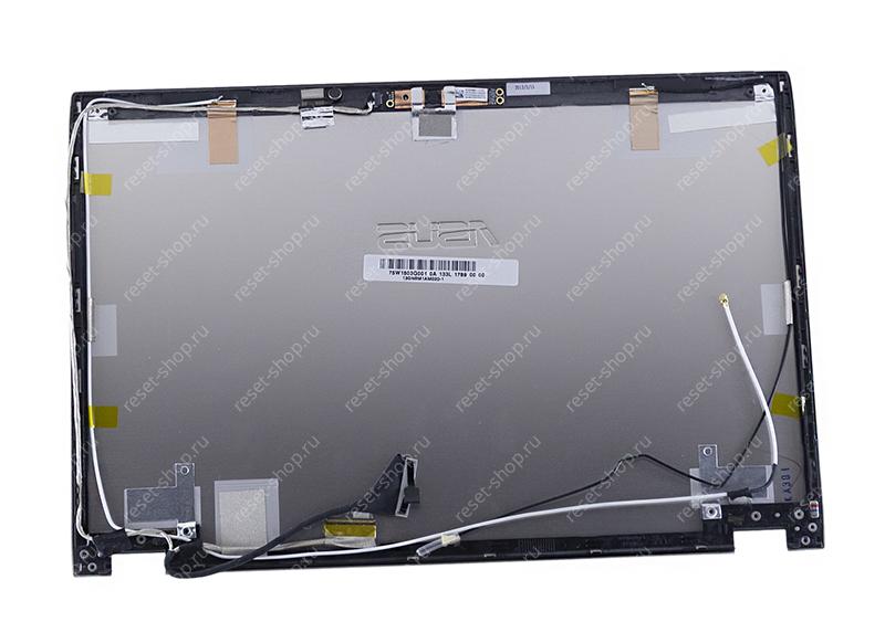 Корпус ASUS U46E часть A (Крышка) серебристый с шлейфом матрицы и веб-камерой