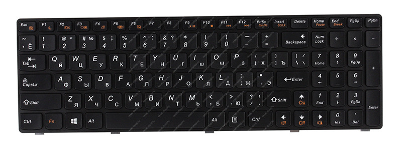 Клавиатура для ноутбука Lenovo G500 G505 G510 G700 G710 черная Клавиатура для ноутбука Lenovo G500 G505 G510 G700 G710 черная