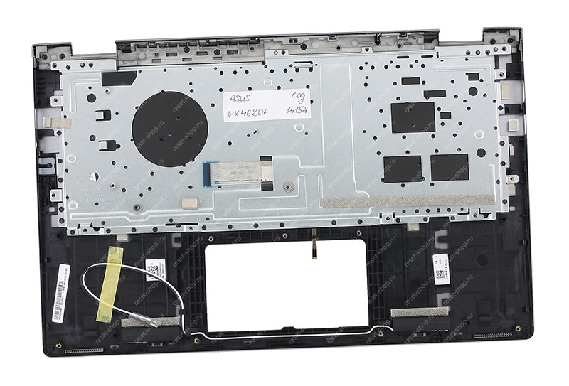 Клавиатура для ноутбука ASUS UX462DA топкейс темно-серый, клавиши темно-серые с подсветкой