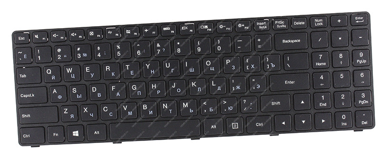 Клавиатура для ноутбука Lenovo IdeaPad 100-15IBD черная с рамкой