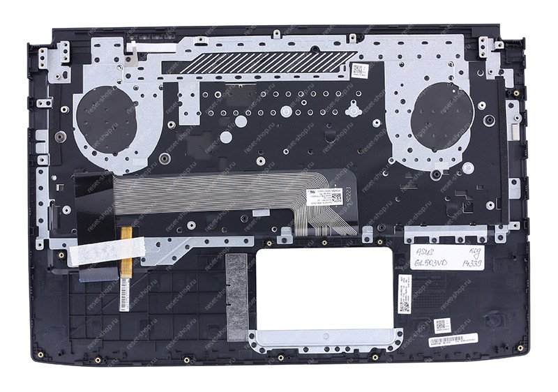 Клавиатура для ноутбука ASUS GL503VD топкейс черный, клавиши черные с подсветкой 90NB0GQ2-R31RU0