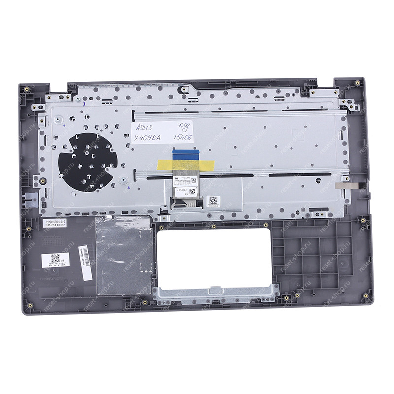 Клавиатура для ноутбука ASUS X409DA топкейс сиреневый, клавиши чёрные